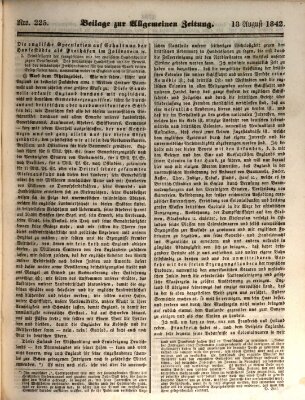 Allgemeine Zeitung Samstag 13. August 1842