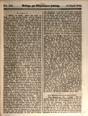 Allgemeine Zeitung Mittwoch 24. August 1842