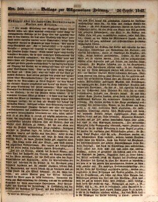 Allgemeine Zeitung Montag 26. September 1842