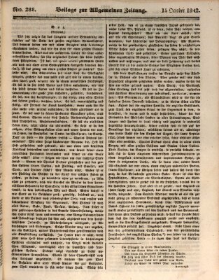 Allgemeine Zeitung Samstag 15. Oktober 1842