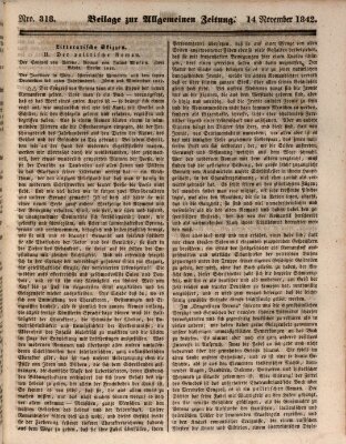 Allgemeine Zeitung Montag 14. November 1842