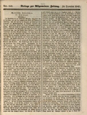 Allgemeine Zeitung Sonntag 25. Dezember 1842