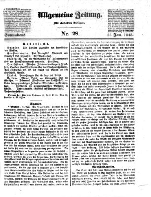 Allgemeine Zeitung Samstag 28. Januar 1843