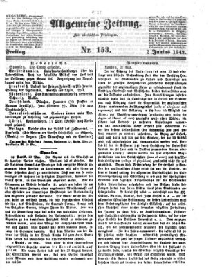 Allgemeine Zeitung Freitag 2. Juni 1843
