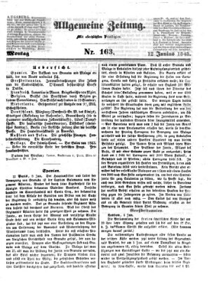 Allgemeine Zeitung Montag 12. Juni 1843