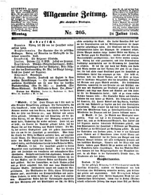 Allgemeine Zeitung Montag 24. Juli 1843
