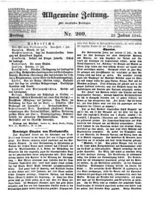 Allgemeine Zeitung Freitag 28. Juli 1843
