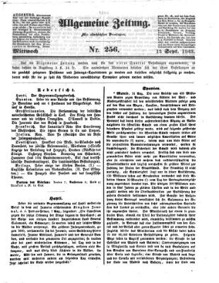 Allgemeine Zeitung Mittwoch 13. September 1843