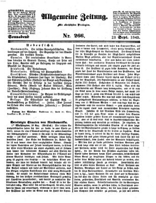 Allgemeine Zeitung Samstag 23. September 1843
