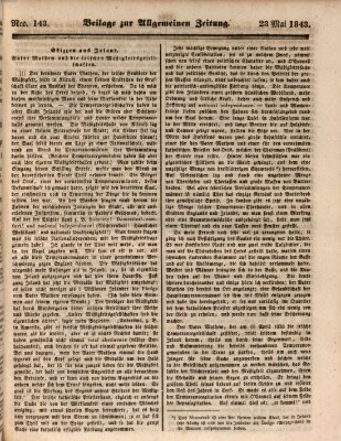 Allgemeine Zeitung Dienstag 23. Mai 1843