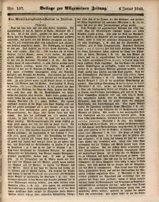 Allgemeine Zeitung Dienstag 6. Juni 1843