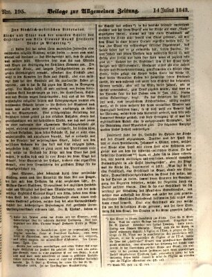 Allgemeine Zeitung Freitag 14. Juli 1843