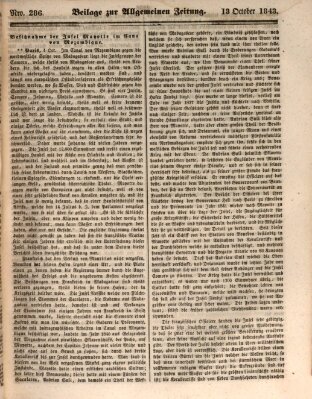 Allgemeine Zeitung Freitag 13. Oktober 1843