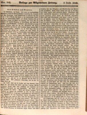 Allgemeine Zeitung Freitag 8. Dezember 1843