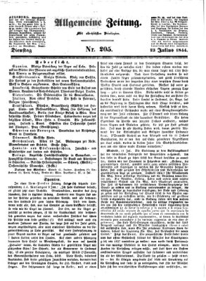 Allgemeine Zeitung Dienstag 23. Juli 1844