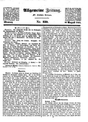 Allgemeine Zeitung Montag 26. August 1844