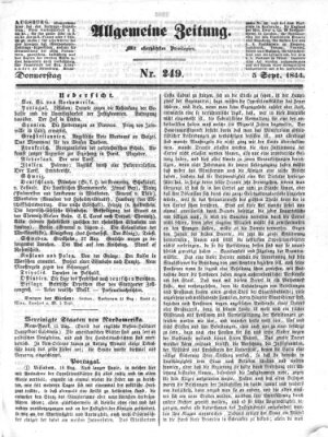 Allgemeine Zeitung Donnerstag 5. September 1844