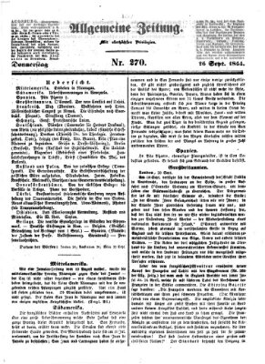 Allgemeine Zeitung Donnerstag 26. September 1844
