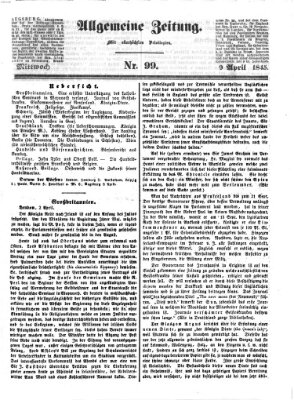 Allgemeine Zeitung Mittwoch 9. April 1845
