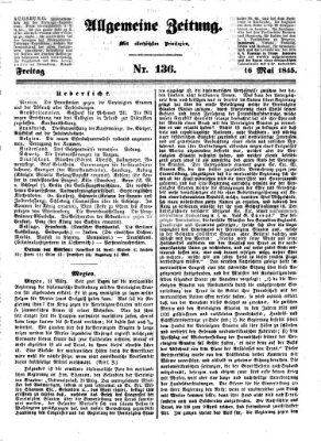 Allgemeine Zeitung Freitag 16. Mai 1845