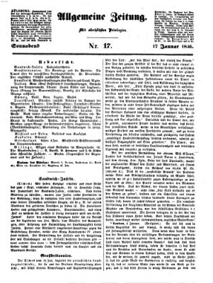 Allgemeine Zeitung Samstag 17. Januar 1846