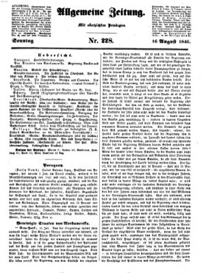 Allgemeine Zeitung Sonntag 16. August 1846