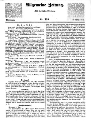 Allgemeine Zeitung Mittwoch 19. Mai 1847