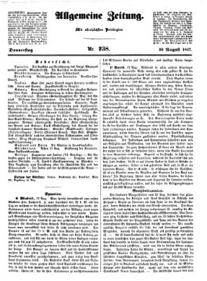 Allgemeine Zeitung Donnerstag 26. August 1847