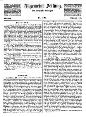 Allgemeine Zeitung Montag 3. Juli 1848