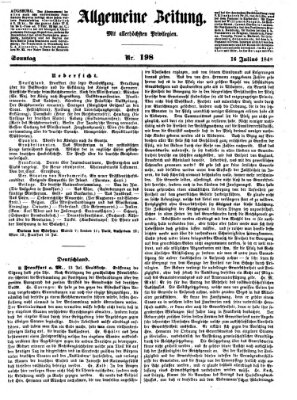 Allgemeine Zeitung Sonntag 16. Juli 1848