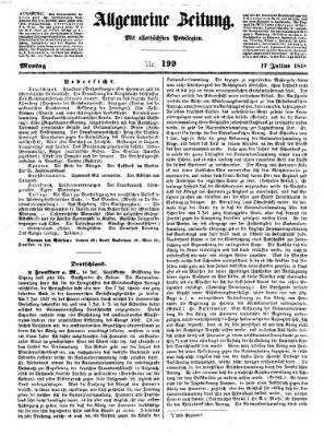 Allgemeine Zeitung Montag 17. Juli 1848