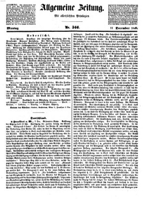 Allgemeine Zeitung Montag 11. Dezember 1848