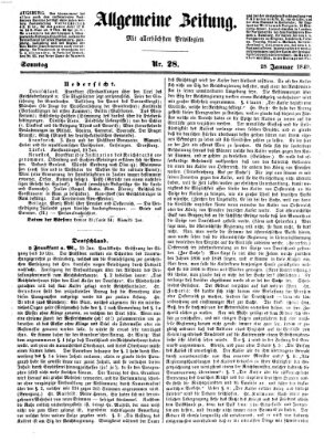 Allgemeine Zeitung Sonntag 28. Januar 1849