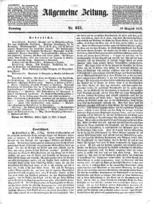 Allgemeine Zeitung Sonntag 19. August 1849