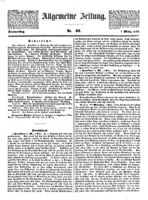 Allgemeine Zeitung Donnerstag 7. März 1850