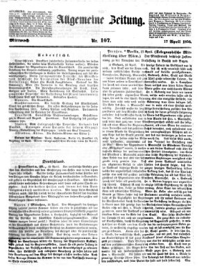 Allgemeine Zeitung Mittwoch 17. April 1850