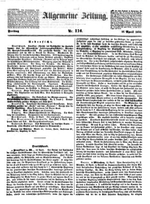 Allgemeine Zeitung Freitag 26. April 1850
