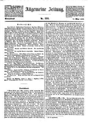 Allgemeine Zeitung Samstag 11. Mai 1850