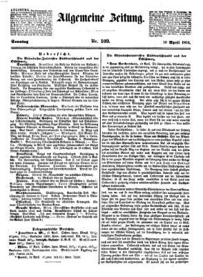 Allgemeine Zeitung Sonntag 18. April 1852