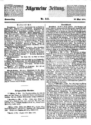 Allgemeine Zeitung Donnerstag 20. Mai 1852