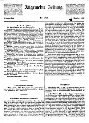 Allgemeine Zeitung Donnerstag 16. Juni 1853