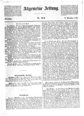 Allgemeine Zeitung Dienstag 11. Oktober 1853