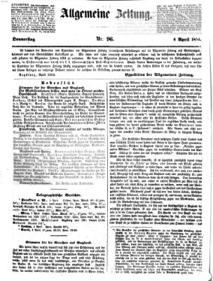 Allgemeine Zeitung Donnerstag 6. April 1854