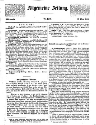 Allgemeine Zeitung Mittwoch 17. Mai 1854