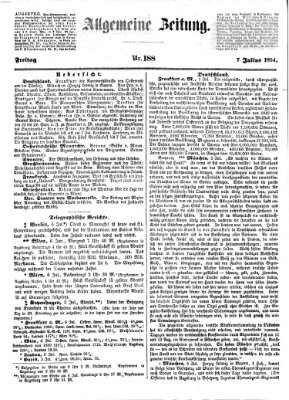 Allgemeine Zeitung Freitag 7. Juli 1854