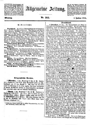 Allgemeine Zeitung Montag 2. Juli 1855