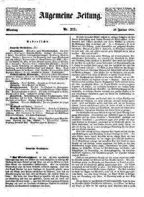 Allgemeine Zeitung Montag 30. Juli 1855