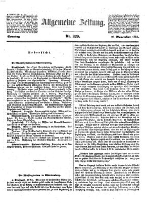 Allgemeine Zeitung Sonntag 25. November 1855