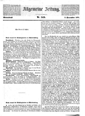 Allgemeine Zeitung Samstag 15. Dezember 1855