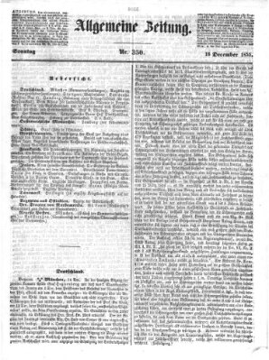 Allgemeine Zeitung Sonntag 16. Dezember 1855